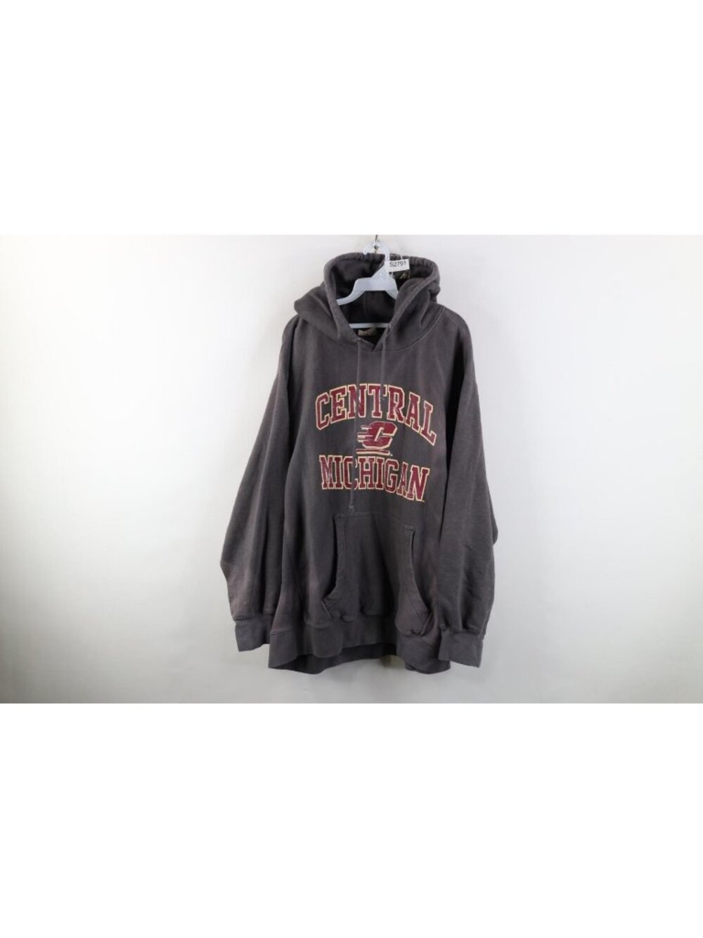 Vtg 90s Mens 2XL Reverse Weave Sun Faded Central Michigan University Hoodie Gray